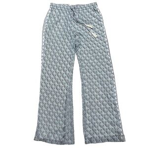 Joie Silk Wide Leg Drawstring Geometric Patterned Pants